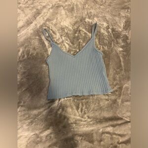 light blue tank top